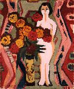 Ernst Ludwig Kirchner Still life with sculpture painting